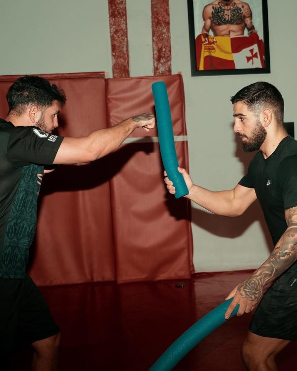 Famosos que practican boxeo - Omar Montes e Ilia Topuria